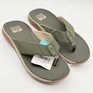 Reef The Deckhand Flip Flop Sandal Size 12 Mens Olive Gum, NEW